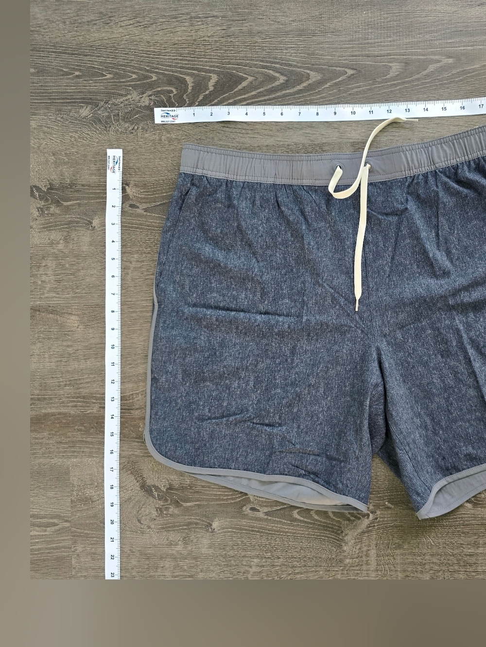 Original Penguin Men's Heather Gray Athletic Hybrid Shorts